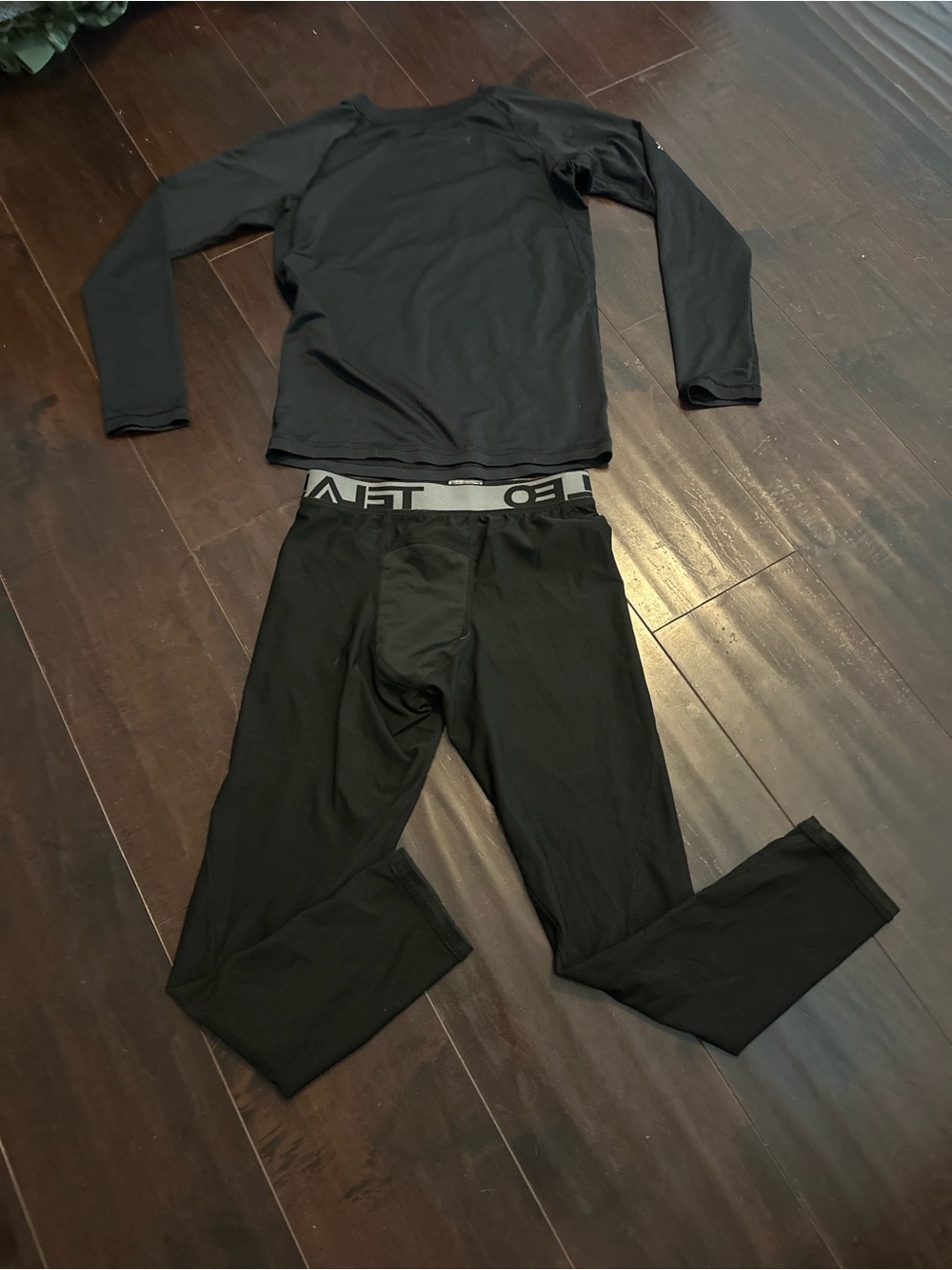Men's Black Thermal Base Layer Set - Unbranded